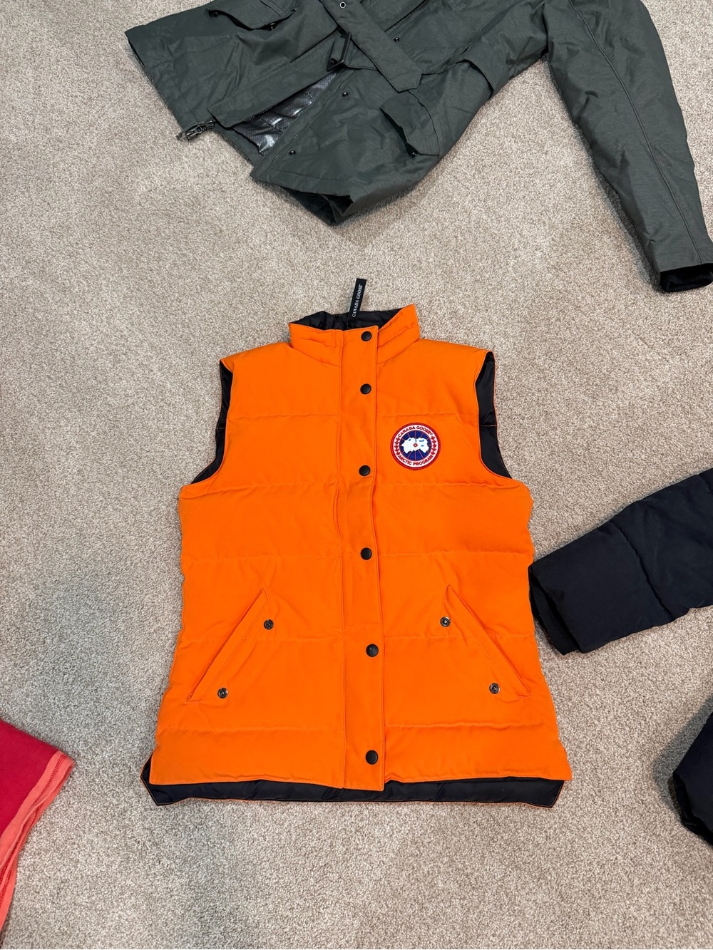 Canada Goose Bright Orange Womens Vest Small